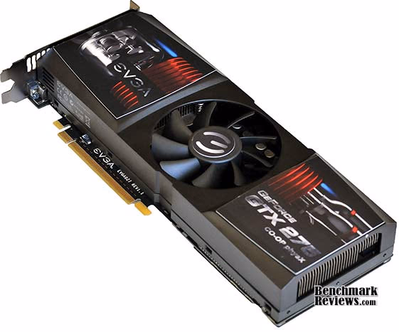 EVGA gtx275 Coop Phsyx Front, bottom view