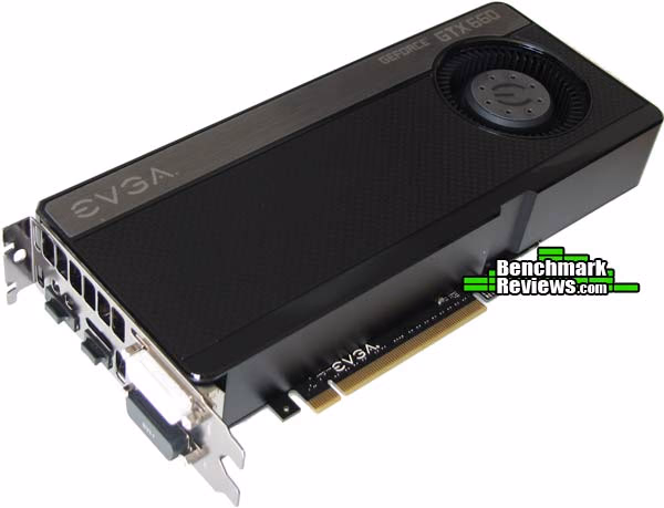 EVGA GeForce GTX 660 2GB Superclocked, angle view