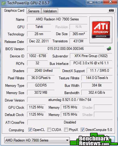 XFX r7970 Black Edition Gpuz
