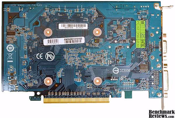 Gigabyte gt240, rear view