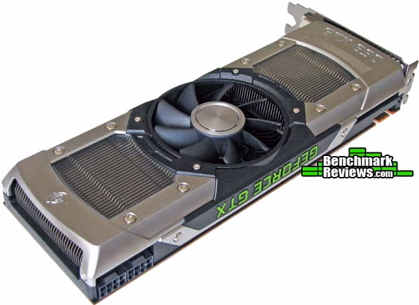 NVIDIA GeForce GTX 690 Video Card Rear, angle view