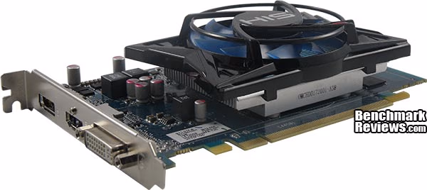 HIS Radeon HD7750 iCooler 1GB Video Card, angle view