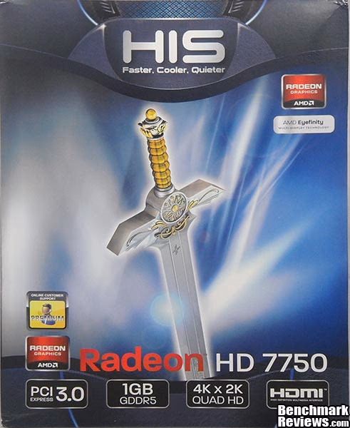 HIS Radeon HD7750 iCooler 1GB Video Card, box
