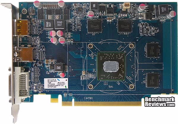 HIS Radeon HD7750 iCooler 1GB Video Card PCB, front view