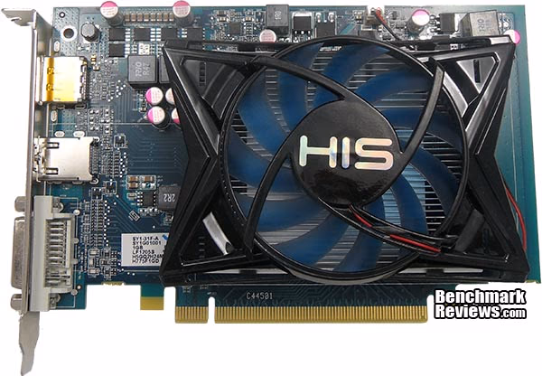 HIS Radeon HD7750 iCooler 1GB Video Card Top View