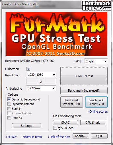 FurMark v190 Settings