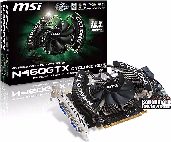 MSI N460GTX Cyclone 1GD5 OC Box And Card