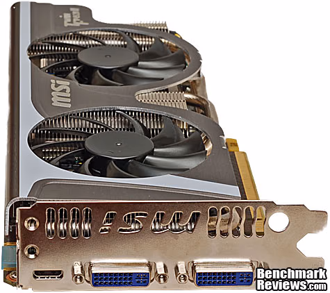 MSI N460GTX HAWK Video Card IO End Tilt