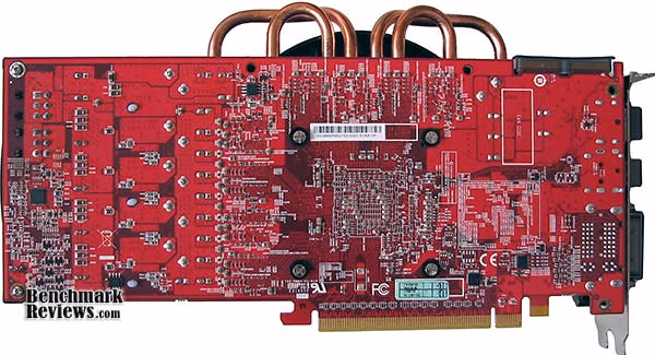 PowerColor HD5850 PCS PCB, bottom view