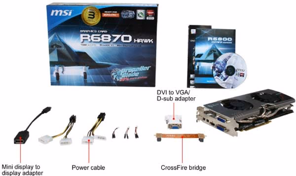 MSI 6870 Hawk, accessories