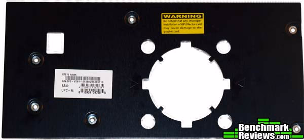 MSI R7870 Hawk Back Plate