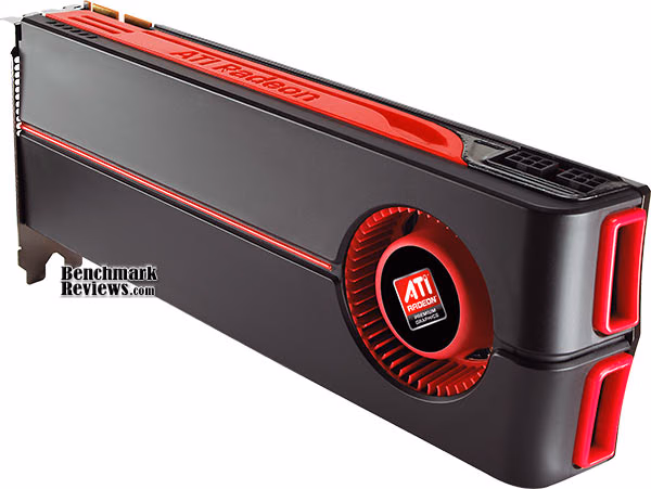 AMD ATI Radeon Hd 5870 Video Card Rear, angle view