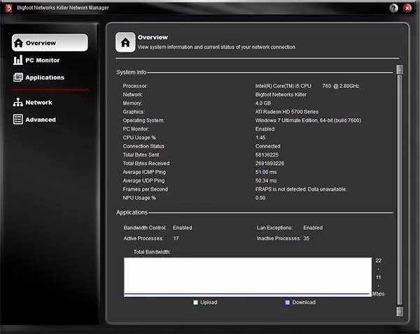 Bigfoot Network Killer Manager Overview