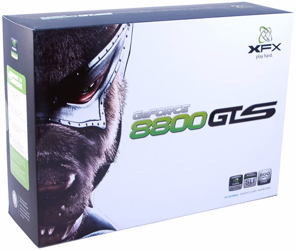 Retail packaging for the XFX 8800 GTS Series