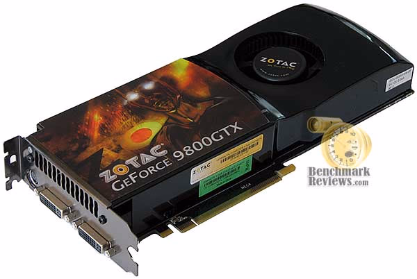 ZOTAC GeForce 9800 GTX Front, angle view